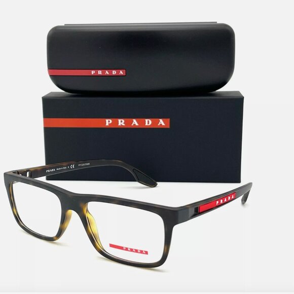 Prada Havana Rubber Sport Eyeglasses - Picture 1 of 4
